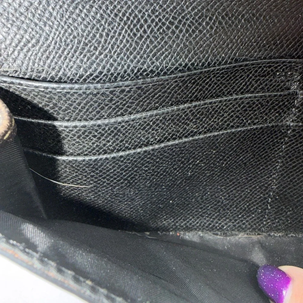 Coach Metallic Bronze Python Embossed Leather Slim Envelope Wallet - Picture 4 of 12